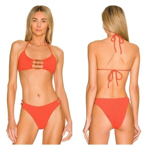 House of Harlow 1960 x REVOLVE Halle Top and Bottom - Burnt Orange - Picture 1 of 10